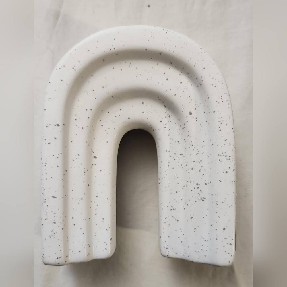 Bullseye Playground White Raunbow Ceramic Flower Vase